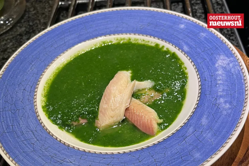 spinaziesoep met forel