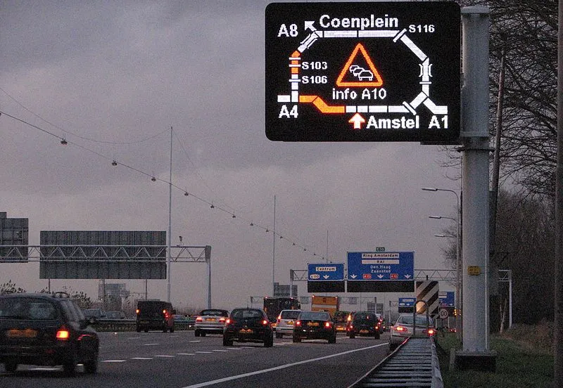 a2 signalering dynamische borden nederlandse snelweg