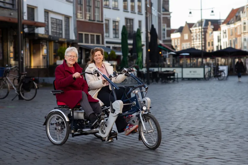 duofiets van de buitenband at petra van vliet
