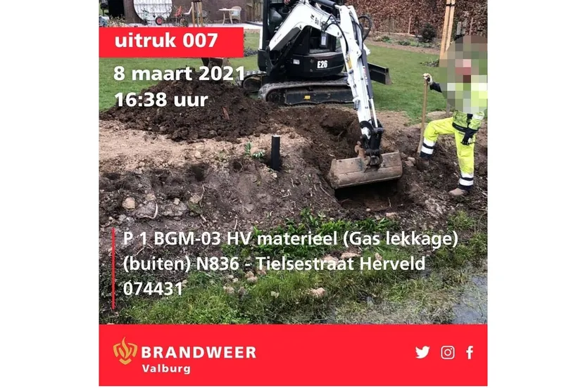 gaslekkage tielsestraat herveld