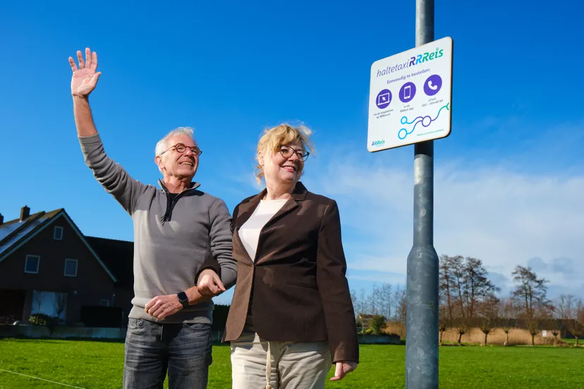 haltebord man en vrouw