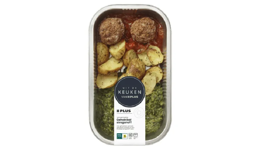 recall plus gehaktbal stroganoff spinazie top