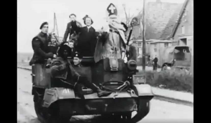 sinterklaas 1944 canadian army newsreel