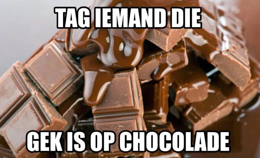 gek op chocolade