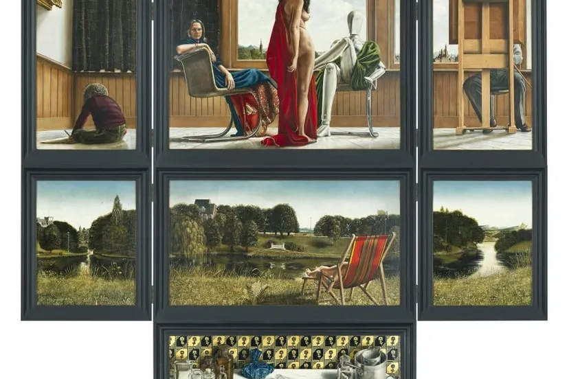 veelluik de schilderkunst 1980 386x200 tempera op paneel ii