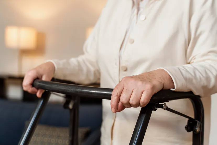 casual senior woman home