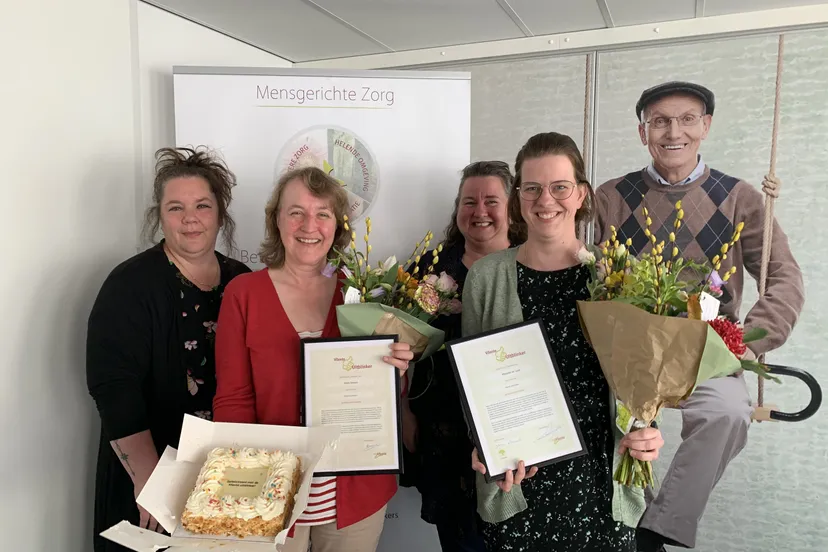 marjoke en hilda met aandragers barbara en henriette