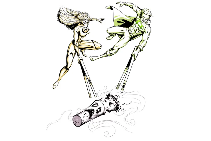 peukenmeisje en plendelman