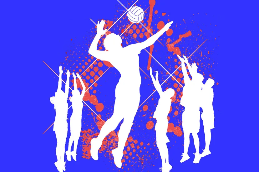 template poster buurtvolley 2020 blauw top