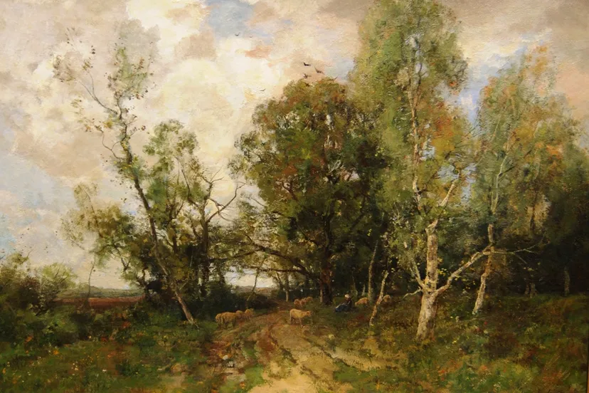 thophile de bock landschap met schapen