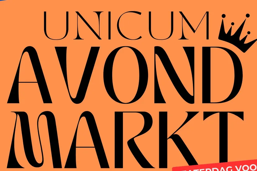 oranje minimalistisch markt poster top