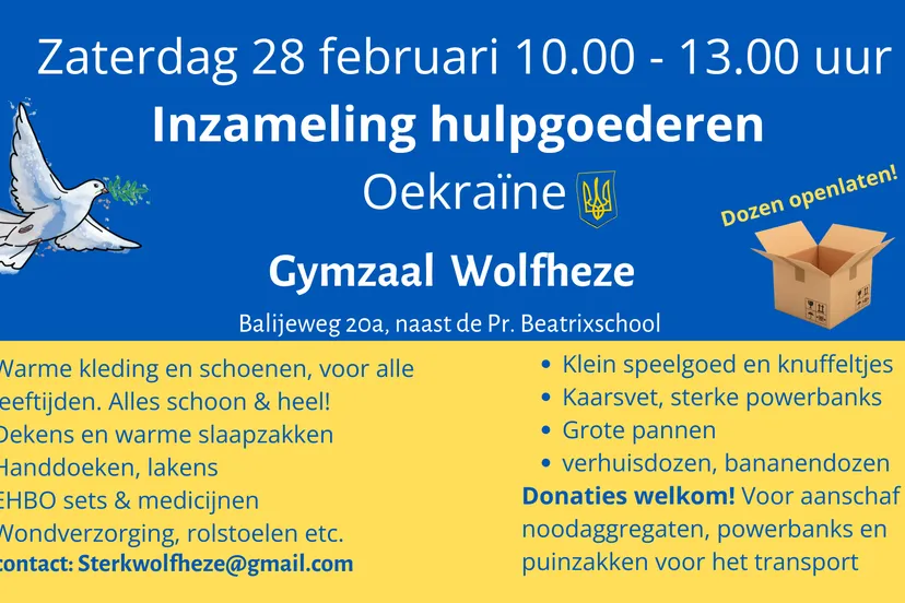28 februari inzameling Oekraine