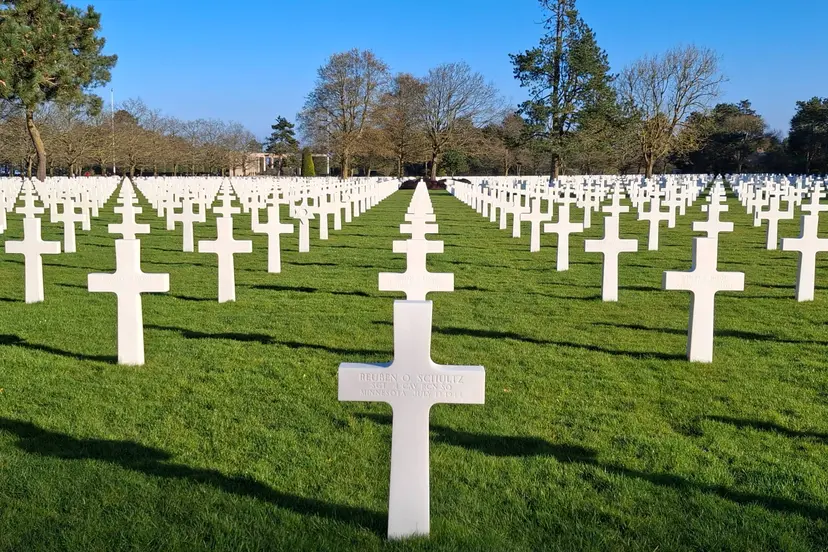 Militaire begraafplaats in Colleville-sur-Mer, Frankrijk