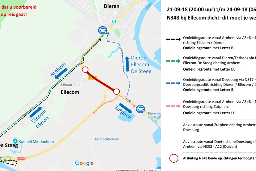 afsluiting ellecomsedijk ellecom dieren traverse dieren