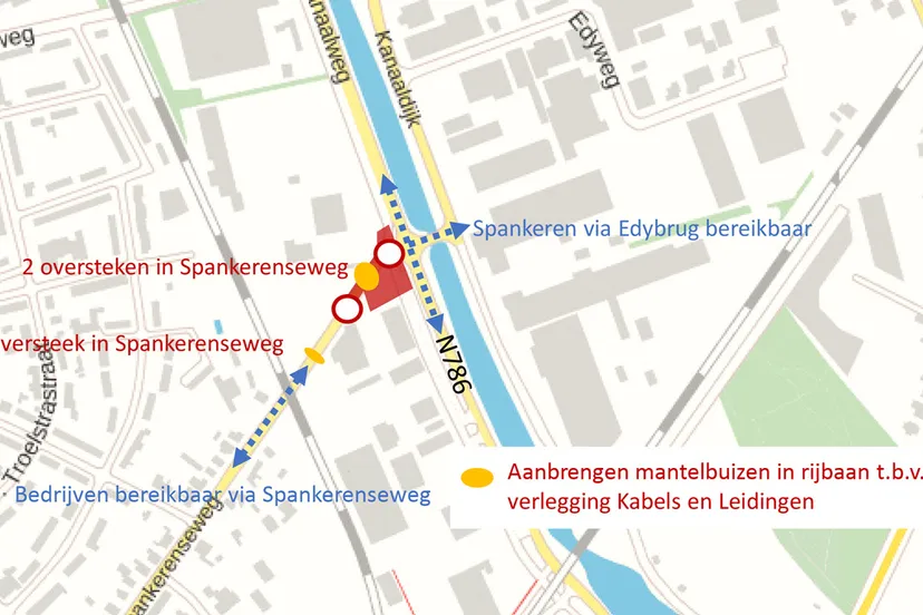 afsluiting spankerenseweg traverse dieren