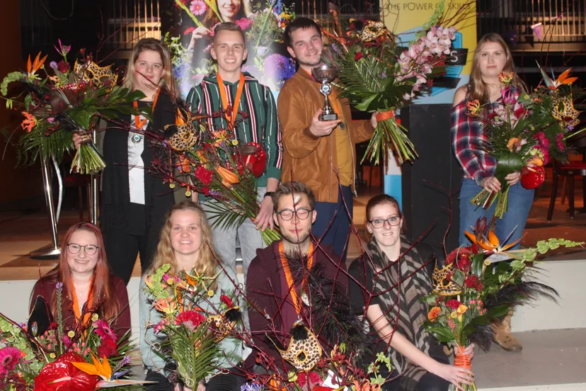 alle aeres deelnemers van de skills voorronde bloembinden stphanie wilke