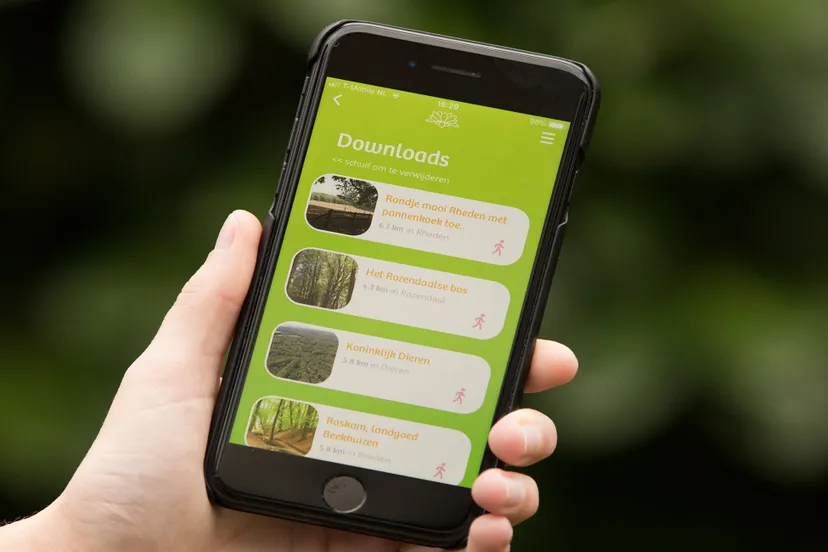 foto ivn route app weergave op mobiel jaap vette
