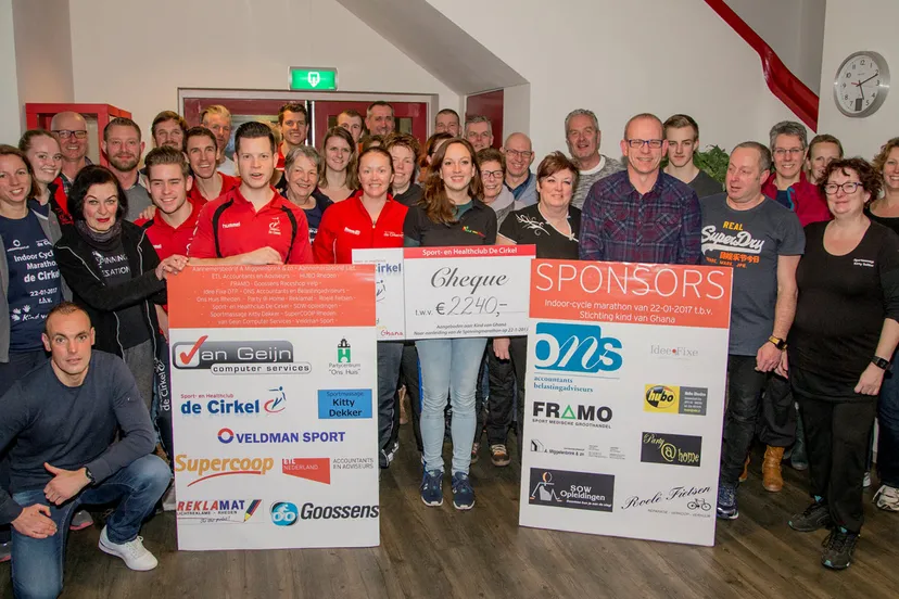 groepsfoto indoor cycling marathon 2017 robin zeilmaker