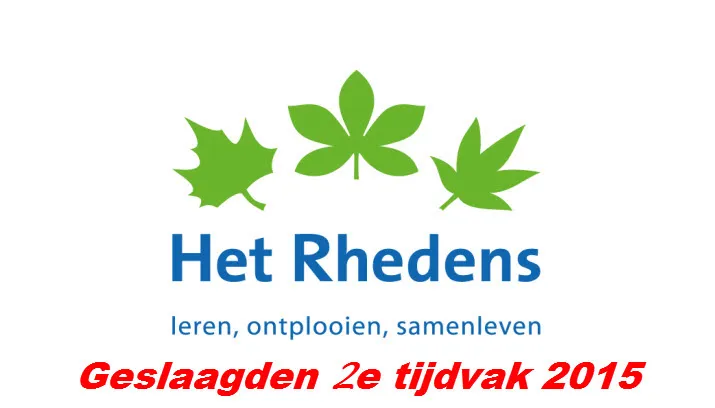 het rhedens geslaagden 2e tijdvak