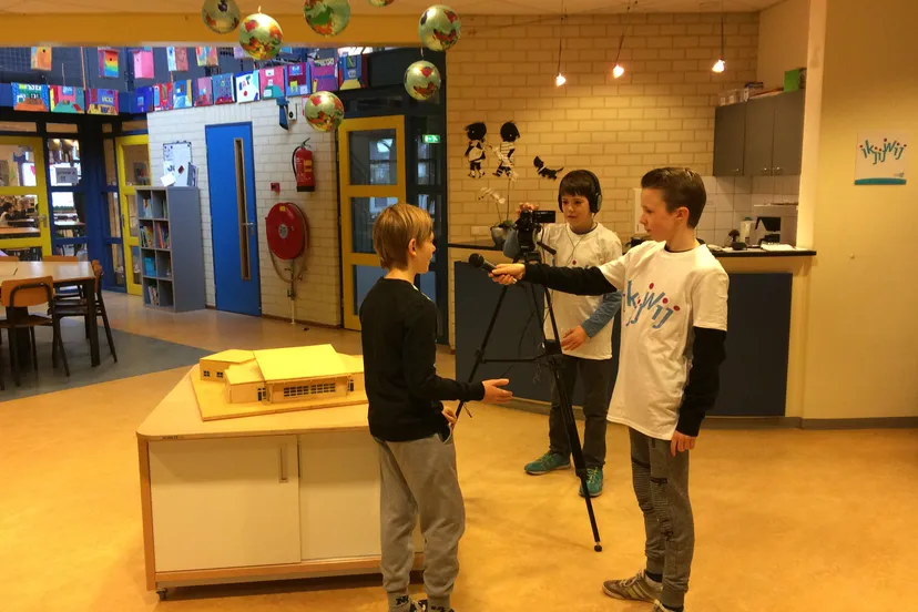 interviewen en filmen op school 2