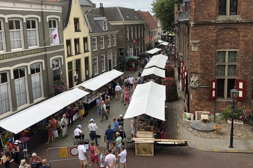overzicht winter montmartre markt frans schilderman
