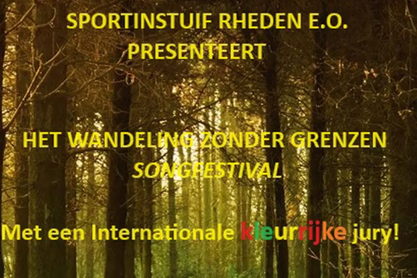 sportinstuif rheden wandeling zonder grenzen songfestival
