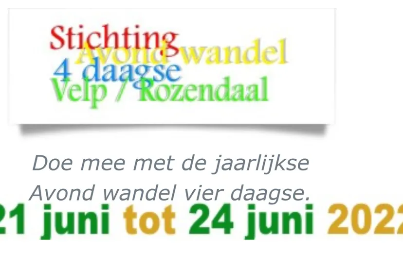stichting avond wandel 4daagse velp rozendaal1