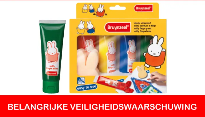 veiligheidswaarschuwing bruynzeel nijntje vingerverf