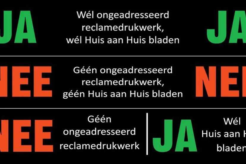 wel of geen huis aan huisbladen