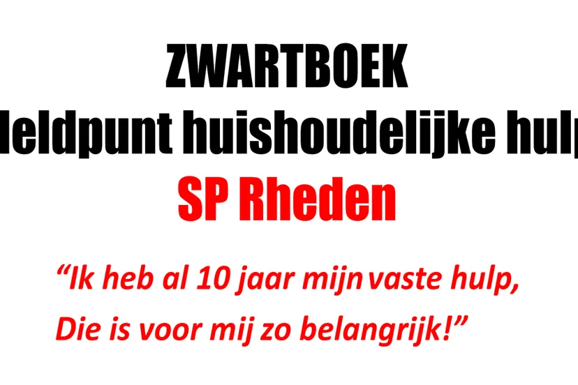 zwartboek huishoudelijke hulp sp rheden