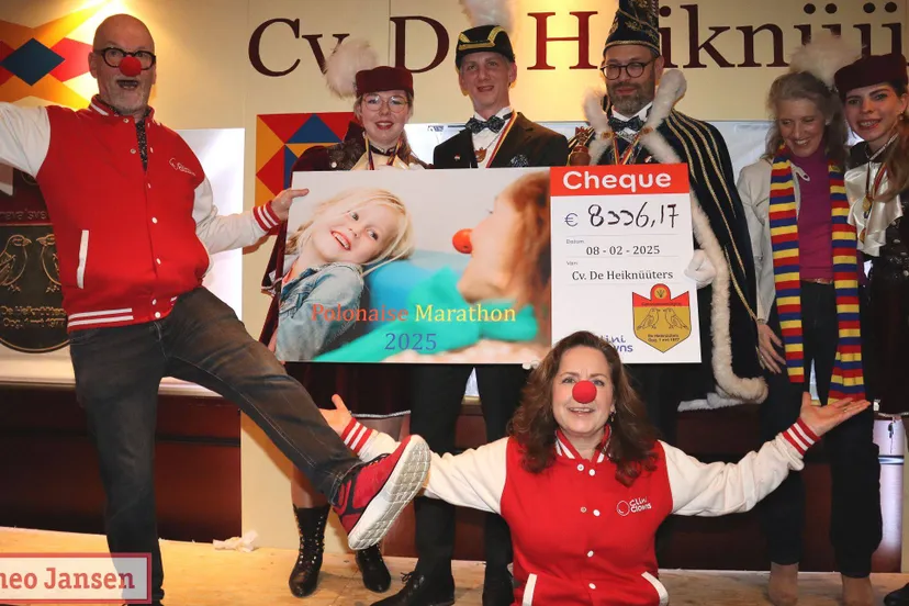 001 eur833617 voor cliniclowns door geweldige polonaisemarathon van de heiknuuters 08 02 2025