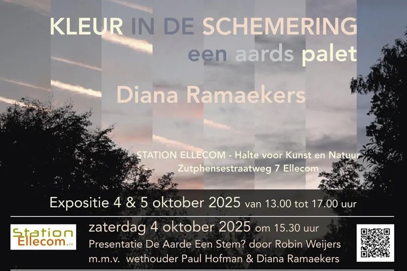 Expositie “Kleur in de schemering, een aards palet” bij Station Ellecom