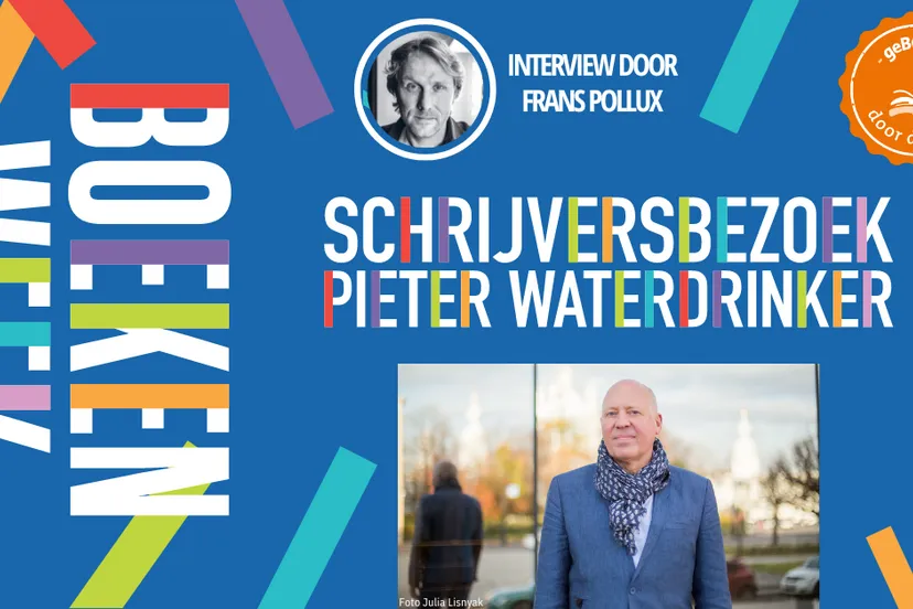 afbeelding schrijversbezoek pieter waterdrinker