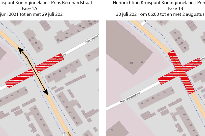 afsluiting kruispunt 1