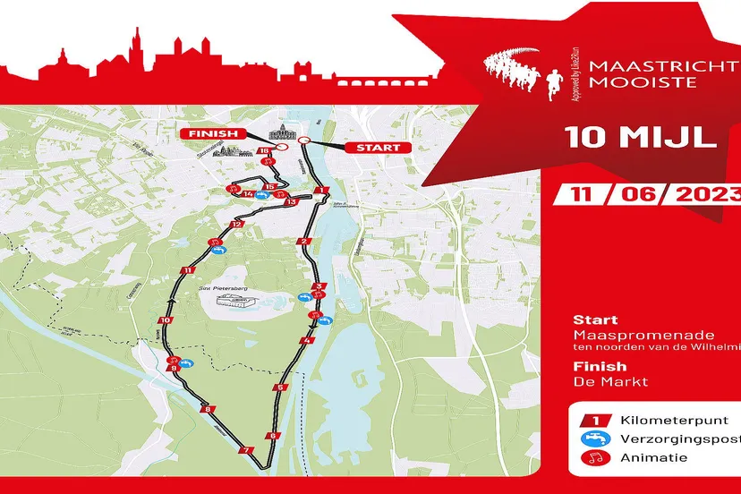 maastrichts mooiste parcourskaart 10 engelse mijl