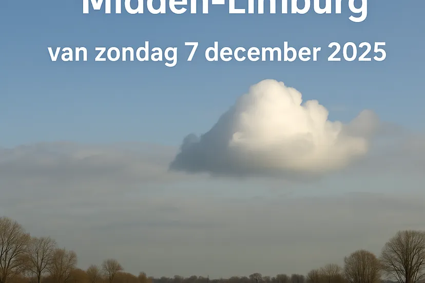 Weersverwachting voor Midden-Limburg 7 december