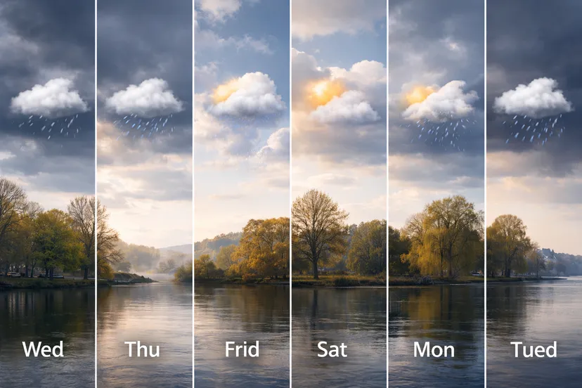 Weersvoorspelling langs de rivier