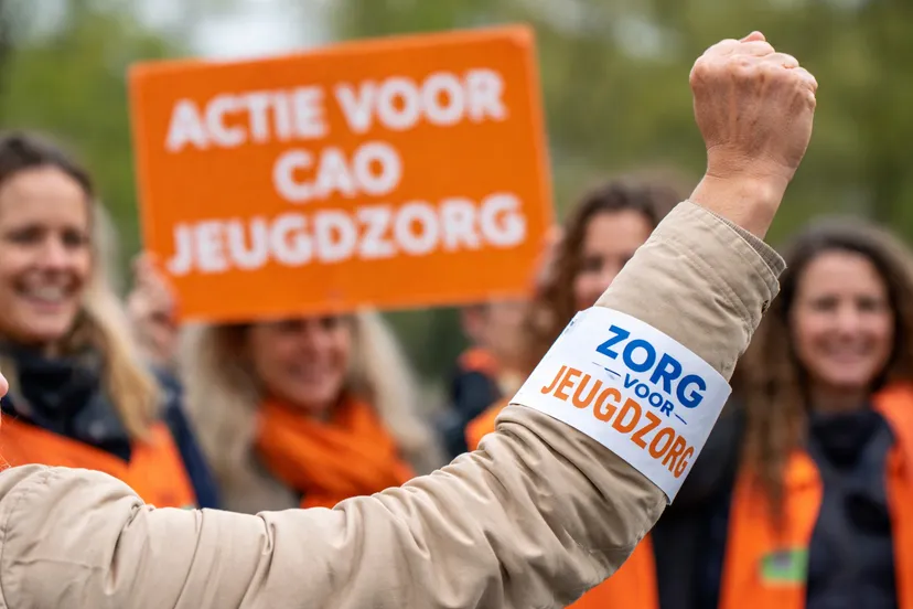 Actie voor jeugdzorg in protest