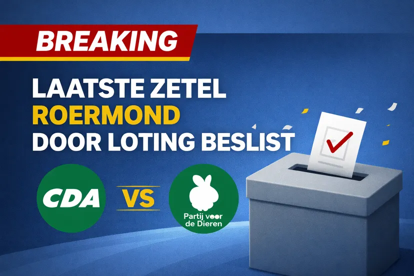 Laatste zetel Roermond door loting