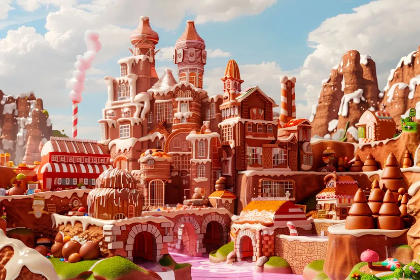 3d-rendering-chocolate-factory