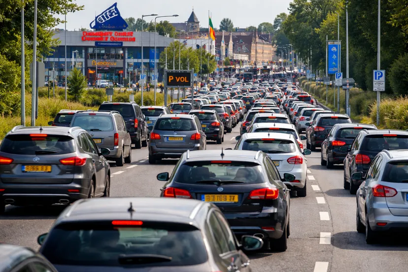 File ondrukte bij Designer Outlet Roermond