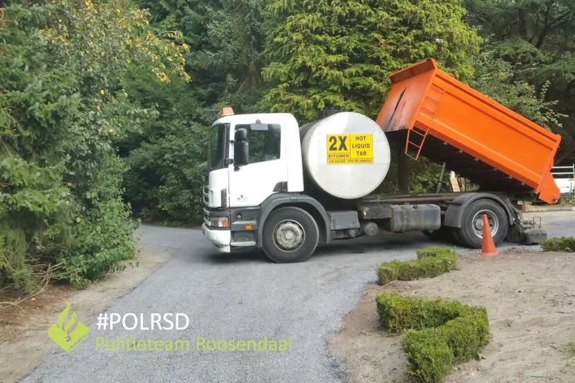 oplicht asfalteren politie