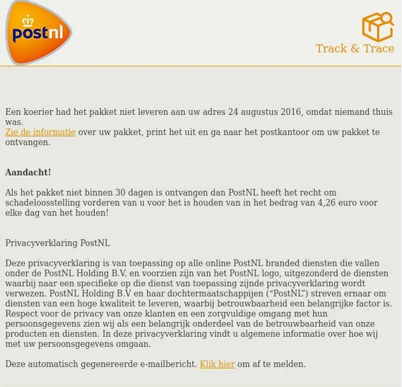postnl valse mail oplichting