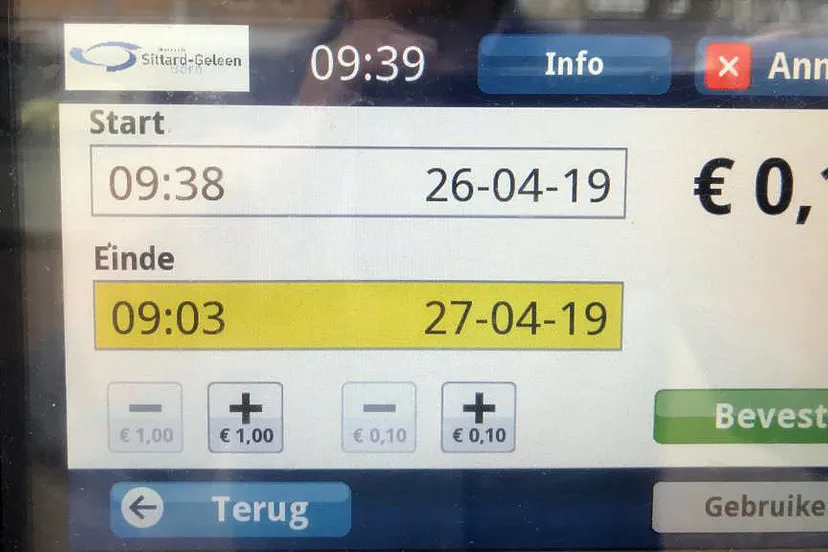 aangepast parkeertarief in geleen