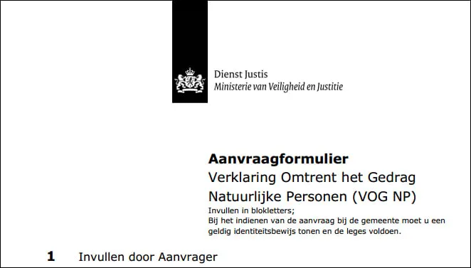 aanvraag vog