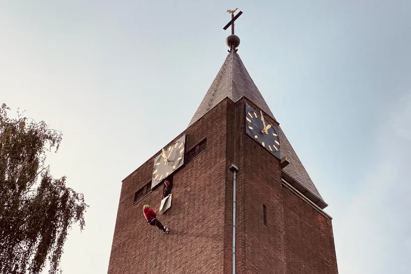 abseilen klokketoren heili hartkerk overhoven burendag 2022 2