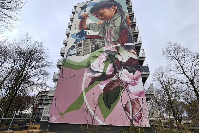 abseilen vanafde van goyenflat in geleen