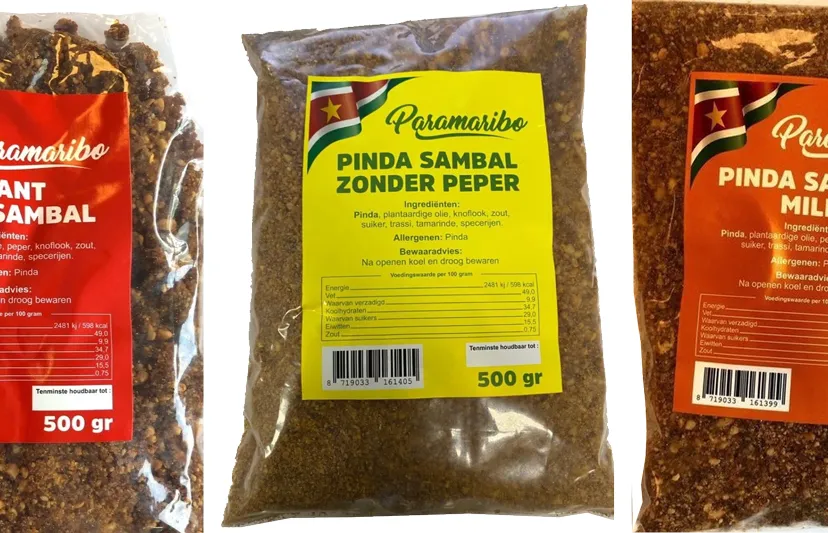 allergenenwaarschuwing pinda sambal