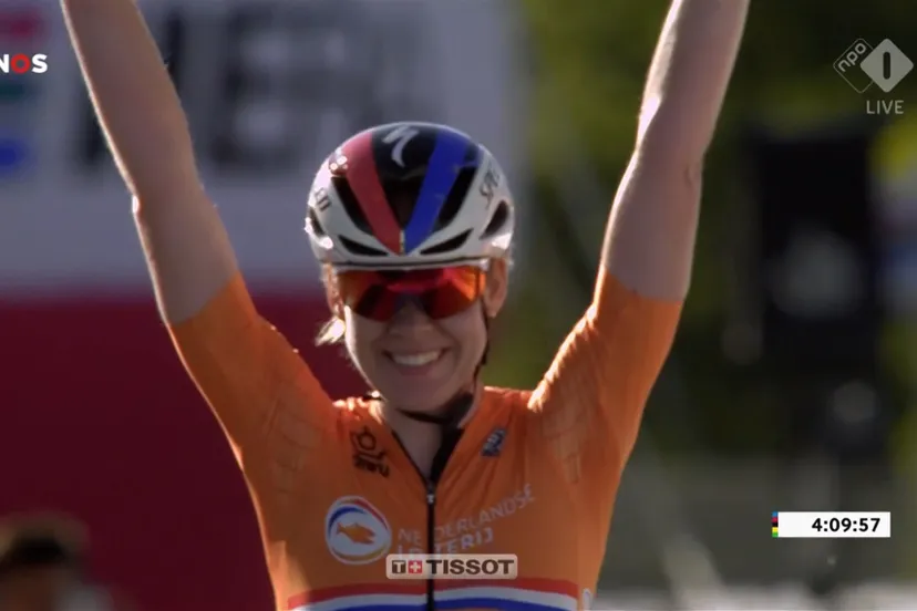 anna van der breggen wint wk op de weg in imola