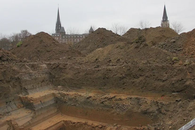 archeologisch onderzoek hoek odasingel haspelsestraat bouw zorgcentrum